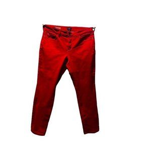 NYDJ Womens Stretch Alina‎ Legging Jeans Mid Rise Skinny Leg Size 12P Red